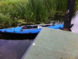 I left the boat tied while I
        got lunch